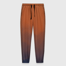 Мужские брюки 3D с принтом Оранжево синий дым   Хуф и Ся в Екатеринбурге, 100% полиэстер | манжеты по низу, эластичный пояс регулируется шнурком, по бокам два кармана без застежек, внутренняя часть кармана из мелкой сетки | 
