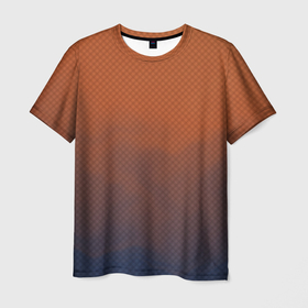 Мужская футболка 3D с принтом Оранжево синий дым   Хуф и Ся в Петрозаводске, 100% полиэфир | прямой крой, круглый вырез горловины, длина до линии бедер | Тематика изображения на принте: 
