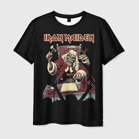 Мужская футболка 3D с принтом Iron Maiden   судья в Курске, 100% полиэфир | прямой крой, круглый вырез горловины, длина до линии бедер | 