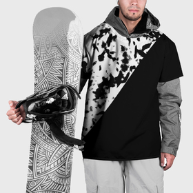 Накидка на куртку 3D с принтом Черно белый текстура в Рязани, 100% полиэстер |  | 