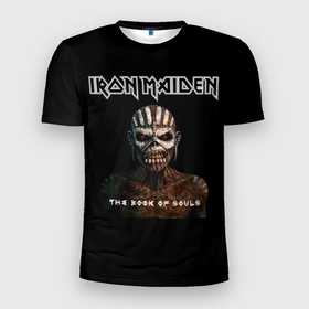 Мужская футболка 3D Slim с принтом Iron Maiden   the book of souls , 100% полиэстер с улучшенными характеристиками | приталенный силуэт, круглая горловина, широкие плечи, сужается к линии бедра | 