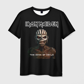 Мужская футболка 3D с принтом Iron Maiden   the book of souls в Курске, 100% полиэфир | прямой крой, круглый вырез горловины, длина до линии бедер | Тематика изображения на принте: 
