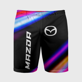 Мужские шорты спортивные с принтом Mazda speed lights в Тюмени,  |  | 