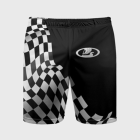 Мужские шорты спортивные с принтом LADA racing flag в Курске,  |  | 