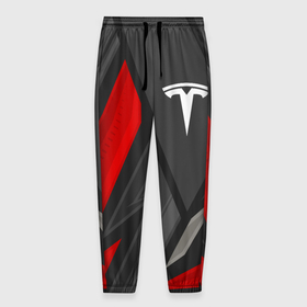 Мужские брюки 3D с принтом Tesla sports racing в Тюмени, 100% полиэстер | манжеты по низу, эластичный пояс регулируется шнурком, по бокам два кармана без застежек, внутренняя часть кармана из мелкой сетки | 