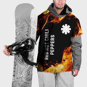 Накидка на куртку 3D с принтом Red Hot Chili Peppers и пылающий огонь в Белгороде, 100% полиэстер |  | Тематика изображения на принте: 
