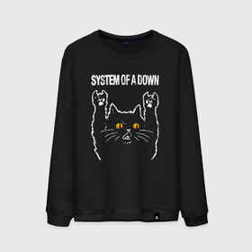 Мужской свитшот хлопок с принтом System of a Down rock cat в Кировске, 100% хлопок |  | 