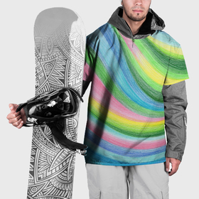 Накидка на куртку 3D с принтом Абстрактная графика по летним мотивам в Тюмени, 100% полиэстер |  | 