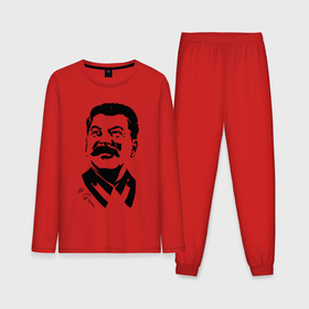 Мужская пижама с лонгсливом хлопок с принтом Сталин чб в Курске,  |  | 