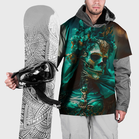 Накидка на куртку 3D с принтом Праздник мертвых в Екатеринбурге, 100% полиэстер |  | 