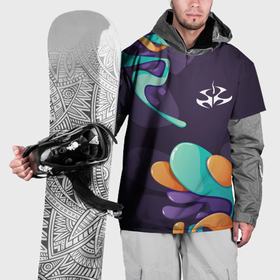 Накидка на куртку 3D с принтом Hitman graffity splash в Тюмени, 100% полиэстер |  | 