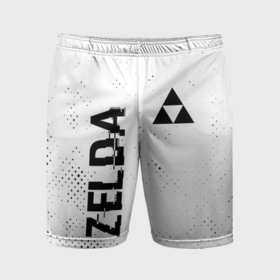 Мужские шорты спортивные с принтом Zelda glitch на светлом фоне: надпись, символ в Белгороде,  |  | 