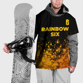 Накидка на куртку 3D с принтом Rainbow Six   gold gradient: символ сверху в Кировске, 100% полиэстер |  | Тематика изображения на принте: 