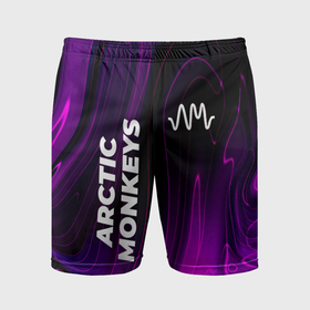 Мужские шорты спортивные с принтом Arctic Monkeys violet plasma ,  |  | 