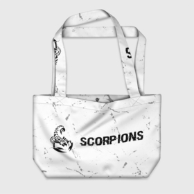 Пляжная сумка 3D с принтом Scorpions glitch на светлом фоне: надпись и символ в городе Новоалтайск, 100% полиэстер | застегивается на металлическую кнопку; внутренний карман застегивается на молнию. Стенки укреплены специальным мягким материалом, чтобы защитить содержимое от несильных ударов
 | 