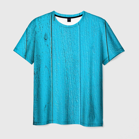 Мужская футболка 3D с принтом Деревянный забор , 100% полиэфир | прямой крой, круглый вырез горловины, длина до линии бедер | 