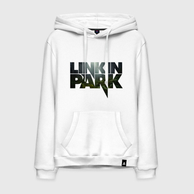 Мужская толстовка хлопок с принтом Linkin Park forest в Белгороде, френч-терри, мягкий теплый начес внутри (100% хлопок) | карман-кенгуру, эластичные манжеты и нижняя кромка, капюшон с подкладом и шнурком | 