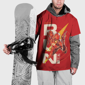 Накидка на куртку 3D с принтом The Flash run в Новосибирске, 100% полиэстер |  | 