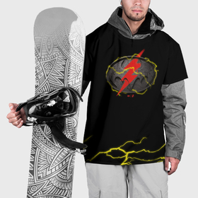 Накидка на куртку 3D с принтом Flash and Batman logo в Белгороде, 100% полиэстер |  | Тематика изображения на принте: 