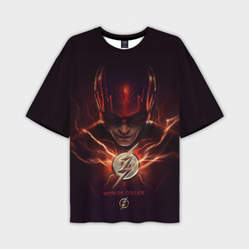 Мужская футболка oversize 3D с принтом The Flash 2023 ,  |  | Тематика изображения на принте: 