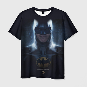 Мужская футболка 3D с принтом Batman DC в Тюмени, 100% полиэфир | прямой крой, круглый вырез горловины, длина до линии бедер | 