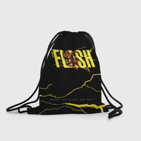 Рюкзак-мешок 3D с принтом Superhero Flash , 100% полиэстер | плотность ткани — 200 г/м2, размер — 35 х 45 см; лямки — толстые шнурки, застежка на шнуровке, без карманов и подкладки | 