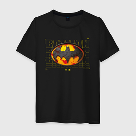 Мужская футболка хлопок с принтом Batman logo 2023 в Екатеринбурге, 100% хлопок | прямой крой, круглый вырез горловины, длина до линии бедер, слегка спущенное плечо. | 