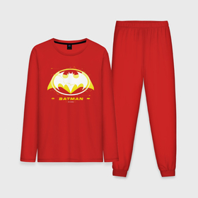 Мужская пижама с лонгсливом хлопок с принтом Batman logotype 2023 в Курске,  |  | Тематика изображения на принте: 