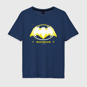 Мужская футболка хлопок Oversize с принтом Batman logotype 2023 , 100% хлопок | свободный крой, круглый ворот, “спинка” длиннее передней части | Тематика изображения на принте: 