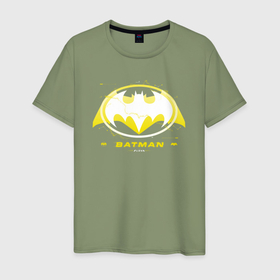 Мужская футболка хлопок с принтом Batman logotype 2023 в Курске, 100% хлопок | прямой крой, круглый вырез горловины, длина до линии бедер, слегка спущенное плечо. | Тематика изображения на принте: 