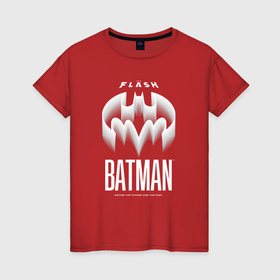 Светящаяся женская футболка с принтом White logo Batman ,  |  | 