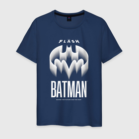 Светящаяся мужская футболка с принтом White logo Batman в Курске,  |  | Тематика изображения на принте: 
