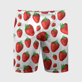 Мужские шорты спортивные с принтом Strawberries in sour cream в Курске,  |  | 
