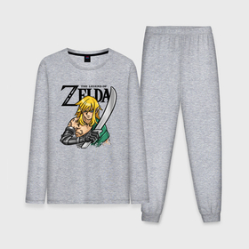 Мужская пижама с лонгсливом хлопок с принтом The Legend of Zelda   Tears of the Kingdom ,  |  | 
