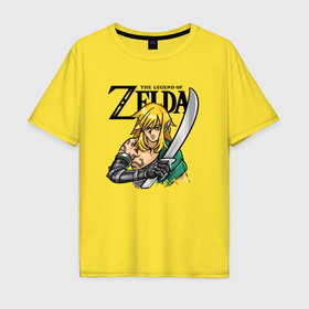 Мужская футболка хлопок Oversize с принтом The Legend of Zelda   Tears of the Kingdom в Белгороде, 100% хлопок | свободный крой, круглый ворот, “спинка” длиннее передней части | 