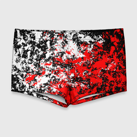 Мужские купальные плавки 3D с принтом Красная и белая краска в Екатеринбурге, Полиэстер 85%, Спандекс 15% |  | Тематика изображения на принте: 