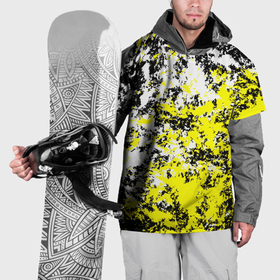 Накидка на куртку 3D с принтом Белая и жёлтая краска в Кировске, 100% полиэстер |  | Тематика изображения на принте: 