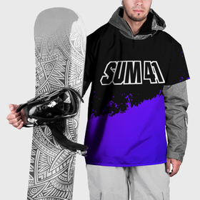Накидка на куртку 3D с принтом Sum41 purple grunge в Санкт-Петербурге, 100% полиэстер |  | 