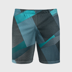 Мужские шорты спортивные с принтом Абстрактные ребристые кубы ,  |  | Тематика изображения на принте: 