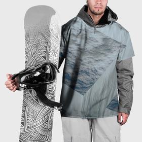 Накидка на куртку 3D с принтом Серая стена и блоки в Екатеринбурге, 100% полиэстер |  | Тематика изображения на принте: 