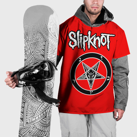Накидка на куртку 3D с принтом Slipknot   пентаграмма в Белгороде, 100% полиэстер |  | 