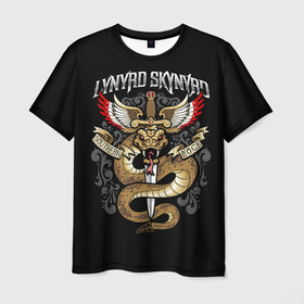 Мужская футболка 3D с принтом Lynyrd Skynyrd   южный рок в Новосибирске, 100% полиэфир | прямой крой, круглый вырез горловины, длина до линии бедер | Тематика изображения на принте: 