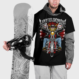 Накидка на куртку 3D с принтом Lynyrd Skynyrd   байкер в Екатеринбурге, 100% полиэстер |  | 