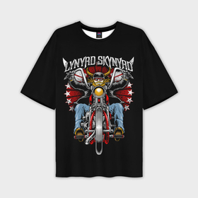 Мужская футболка oversize 3D с принтом Lynyrd Skynyrd   байкер в Белгороде,  |  | 