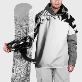 Накидка на куртку 3D с принтом Пальмы на белом фоне , 100% полиэстер |  | Тематика изображения на принте: 