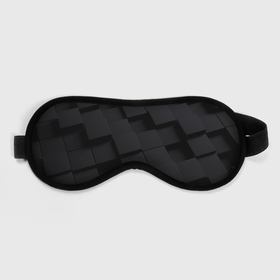 Маска для сна 3D с принтом Чёрные геометрические блоки в Рязани, внешний слой — 100% полиэфир, внутренний слой — 100% хлопок, между ними — поролон |  | Тематика изображения на принте: 