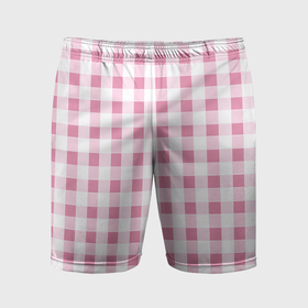 Мужские шорты спортивные с принтом Барби розовый: клетка в Петрозаводске,  |  | 