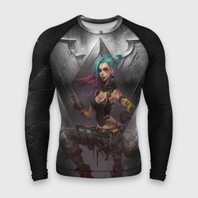 Мужской рашгард 3D с принтом Jinx art Arcane League      of Legends в Петрозаводске,  |  | 