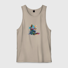 Мужская майка хлопок Котёнок Аква: в городе Новоалтайск, 100% хлопок |  |