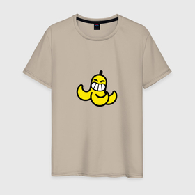 Мужская футболка хлопок с принтом Банановая кожура Спрей Бравл старс в Кировске, 100% хлопок | прямой крой, круглый вырез горловины, длина до линии бедер, слегка спущенное плечо. | 